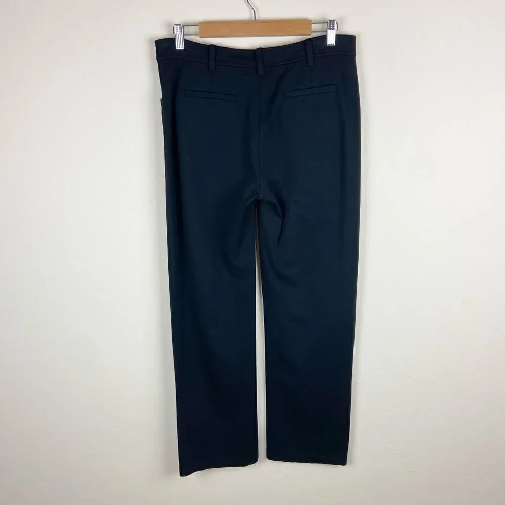 Eileen Fisher Ponte Heavyweight Rayon-Blend Stretch Pant - Black